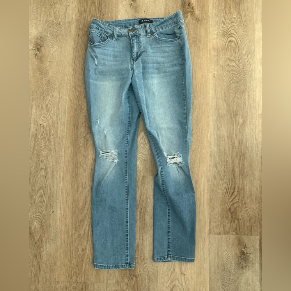 d. jeans Light Blue Distressed Women's Jeans